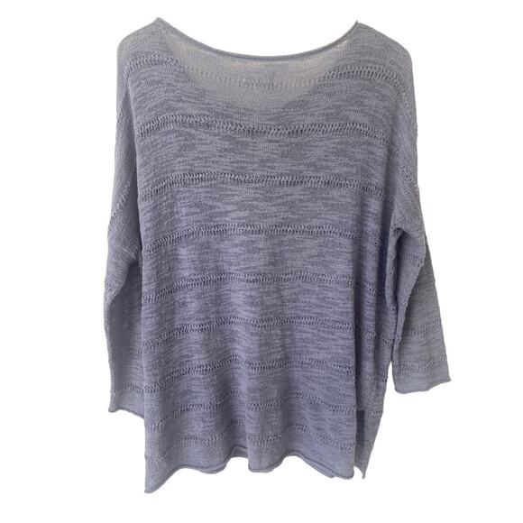 LOU & GREY KNIT OVERSIZED BLUE SWEATER SIZE SMALL - Picture 6 of 7